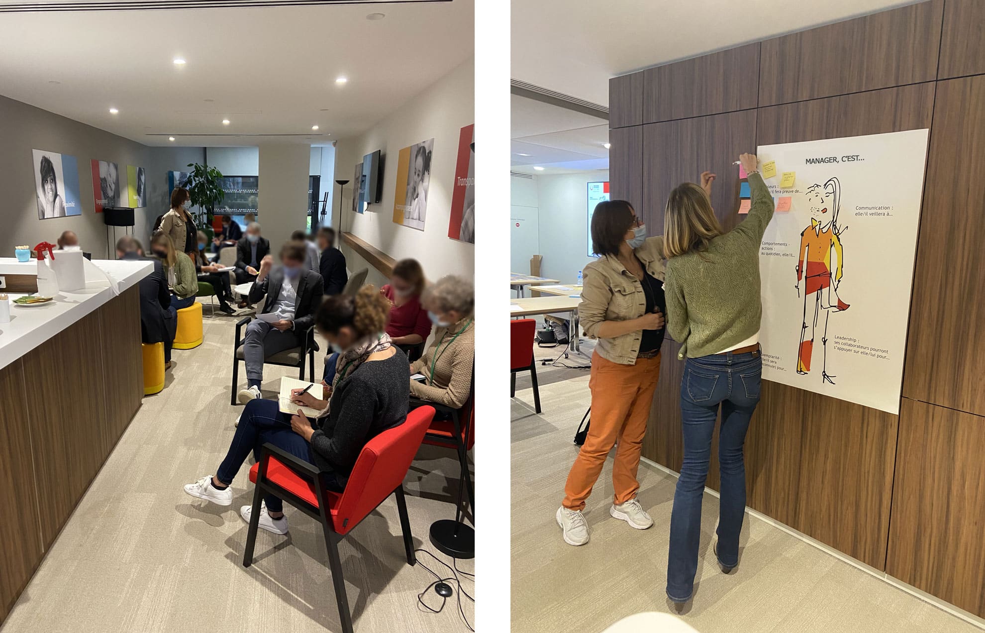 Une formation en présentielle sur la prise de poste de manager avec des néomanagers